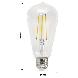 LED žiarovka E27 ST64 8W neutrálna biela