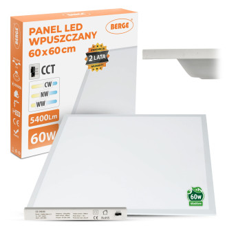 LED panel CCT - 60W - 60x60 cm - zapustený