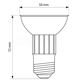 LED Žiarovka - LEDline - E27 / JDR - 5W - 380LM - Teplá Biela