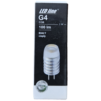 LED Žiarovka - LEDline - G4 - 12V - 1W - 100LM - Teplá Biela