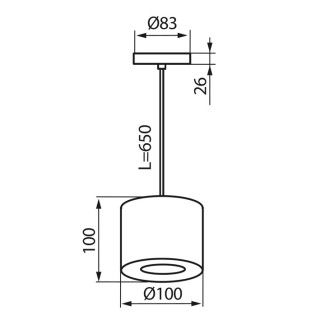 KANLUX - Závesné Svietidlo ALGO PO-GR 27040 - GU10 - 230V - Sivé
