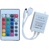 BERGE - RGB Ovládač IR + Diaľkové Ovládanie 24 Tlačidiel - 72W - 6A - 12V DC