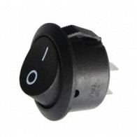 PREMIUM LUX - Kolískový Prepínač - Okrúhly - 6A/250V AC - Čierny