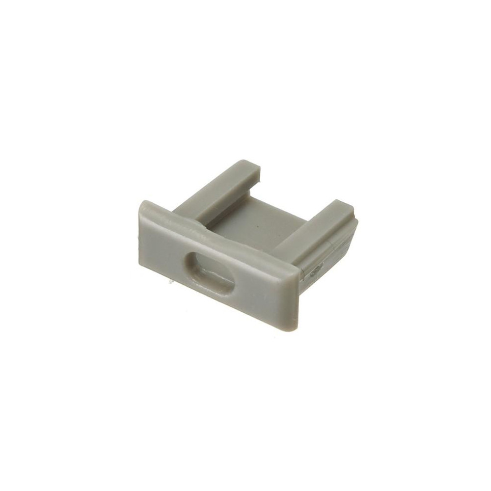 TOMPET - 1ks -Koncovka pre profil MiniLUX - S Otvorom - Sivá