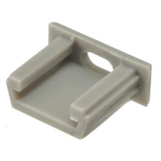 TOMPET - 1ks -Koncovka pre profil MiniLUX - S Otvorom - Sivá