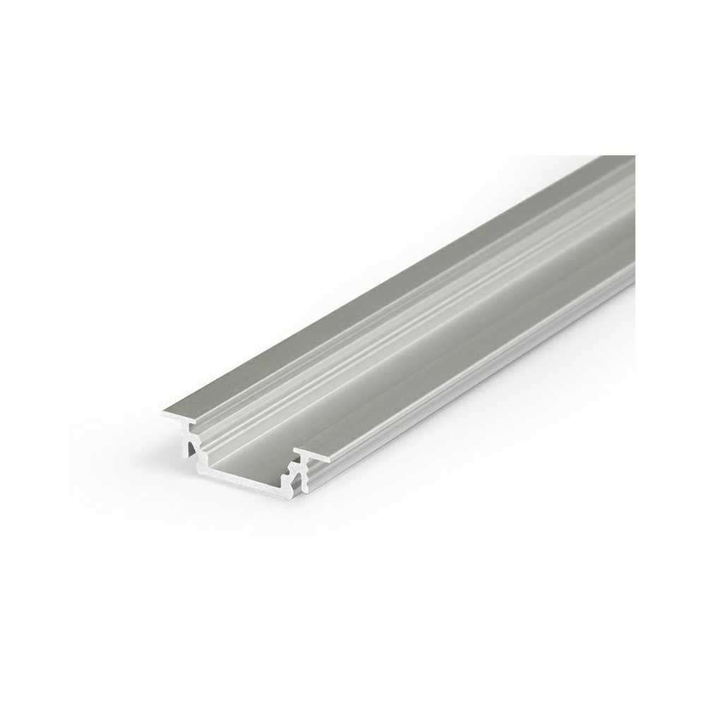 TOPMET - 2m - Hliníkový Profil GROOVE - drážkový - Eloxovaný - Strieborný