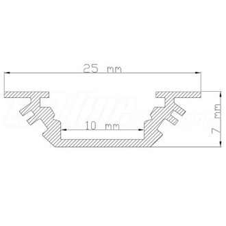 copy of 1m - Hliníkový Profil - TOPMET - Groove - Eloxovaný - Sivý