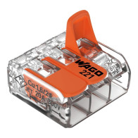 WAGO - Páčková svorka - WAGO 221-413 – 3x0,2-4mm – 1ks – trasparentná