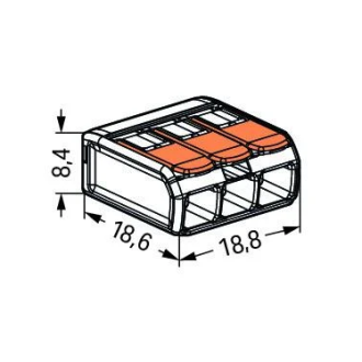 Svorka - WAGO 221-413 - 3x0,2-4mm