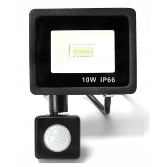 SYNTRON - LED Reflektor + Senzor Pohybu PIR - 10W - 900lm - 120° - 230V - IP66 - Neutrálna Biela / 4000°K