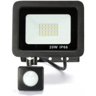 SYNTRON - LED Reflektor + Senzor Pohybu PIR - 20W - 1800lm - 120° - 230V - IP66 - Neutrálna Biela / 4000°K
