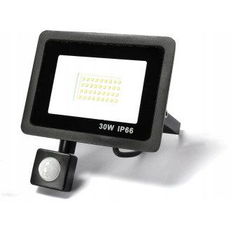 SYNTRON - LED Reflektor + Senzor Pohybu PIR - 30W - 2700lm - 120° - 230V - IP66 - Neutrálna Biela / 4000°K