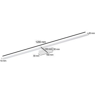 PROVERO - Kúpeľňové svietidlo nad zrkadlo VENUS - 24W - 120cm - Neutrálna Biela / 4200°K - Biele