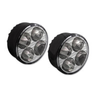 INTERLOOK - LED Denné svietenie DRL05 - 2x5W - Ø 70mm - Okrúhle  - Studená Biela / 6500°K - Homologizácia E4