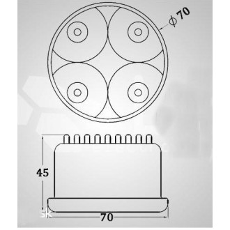 DRL Denné svietenie - Interlook - DRL05 - 2x5W - Okrúhle