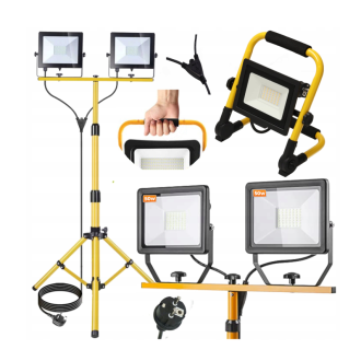 3x LED reflektor 50W - studená bílá - SADA