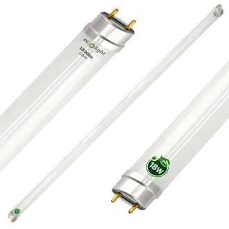 4x Svietidlo ECOlight + 8x LED trubica - G13 - 120cm - 18W - 1800lm studená biela - SADA