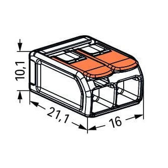 Rýchlospojka WAGO 2x6mm 221-612