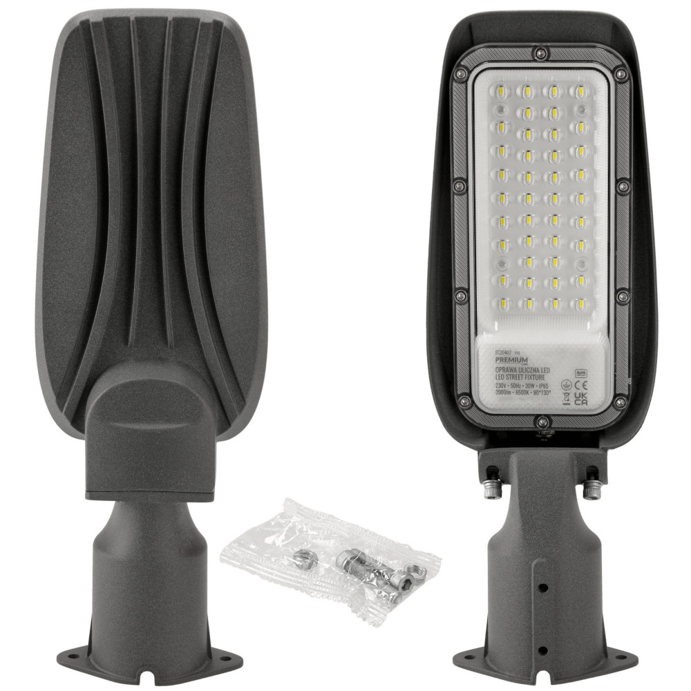 LED pouličná lampa 30W IP65 neutrálna biela