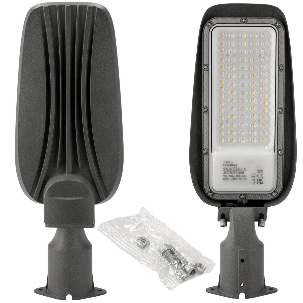 LED pouličná lampa 50W IP65 neutrálna biela