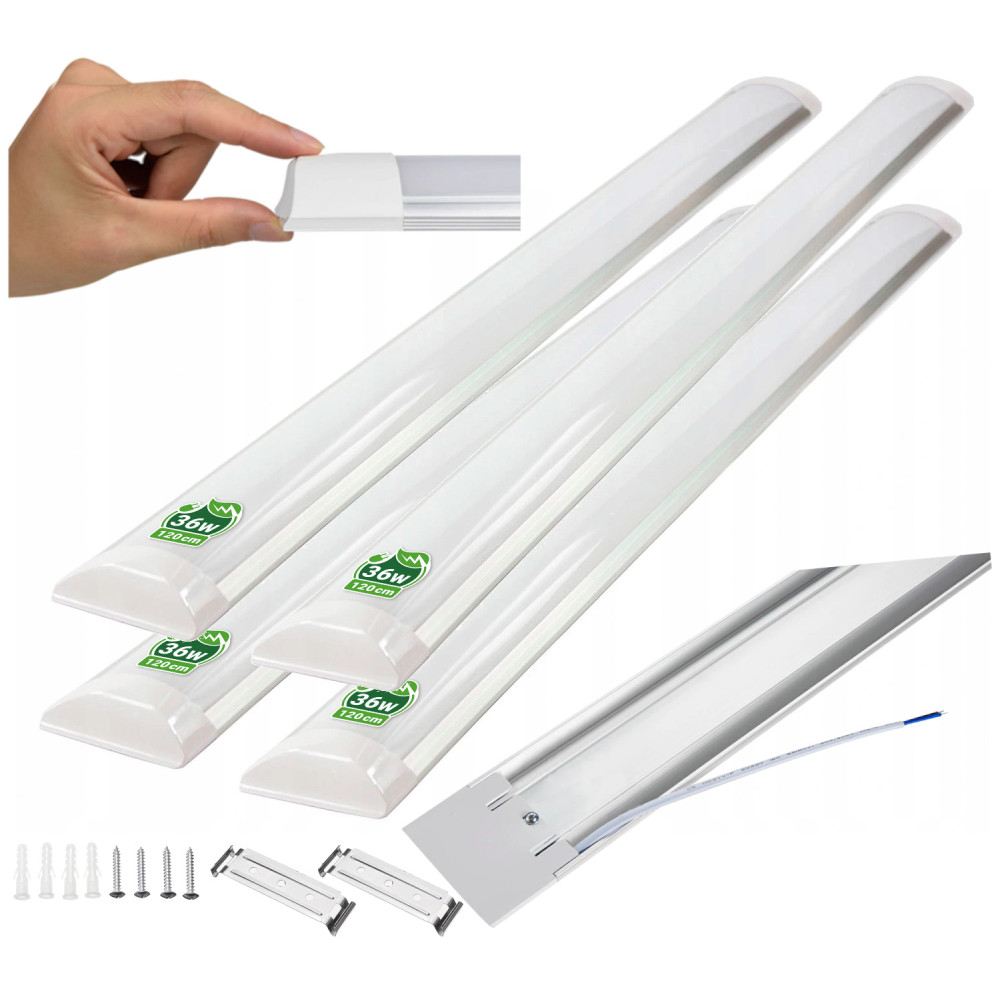 4x LED panel ECOLIGHT - EC79936 - 120cm - 36W - 230V - 3600Lm - studená biela