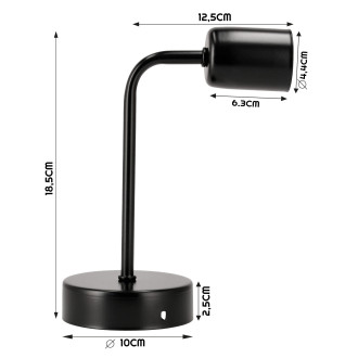 Nástenné svietidlo LED LOFT E27 BLACK