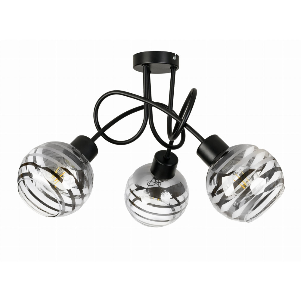 Stropné svietidlo LED LOFT 3xE27 GLASS BALL