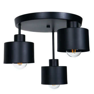 LED stropné svietidlo B7124 - 3xE27 - čierne