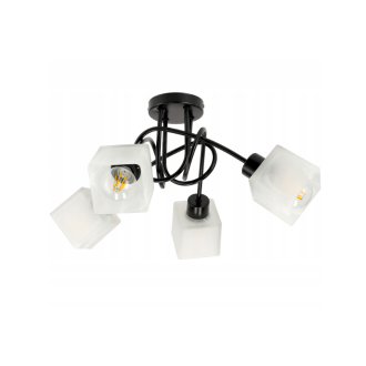 LED stropná lampa LOFT - 4xE27 - CUBE WHITE