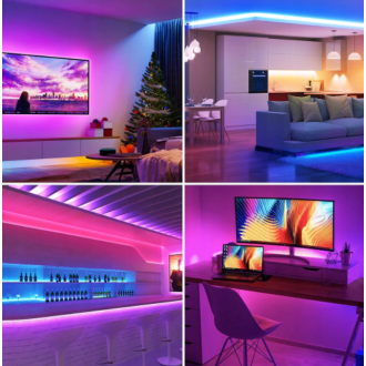 Digitálny pásik LED - RGB - IP20 - 5m - dúhový efekt