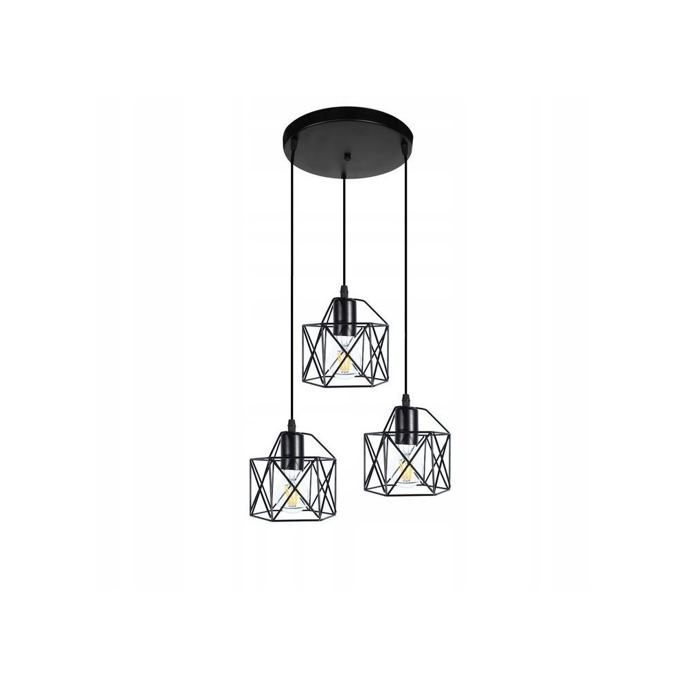 Svietidlo LAMPA LOFT BRYLANT 3xE27 black