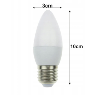 10x LED žiarovka - ecoPLANET - E14 - 10W - sviečka - 880Lm - teplá biela