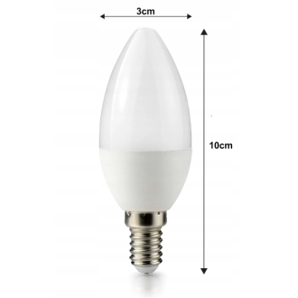 10x LED žiarovka E14 sviečka 8W 700lm - neutrálna biela