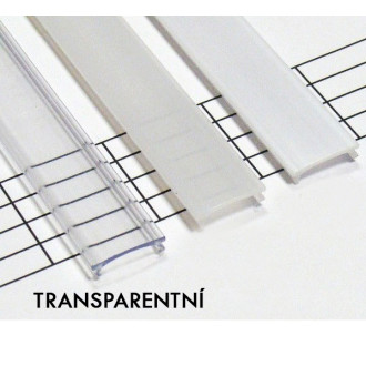 Transparentný difúzor KLIK pre profily A, B, C, 2m