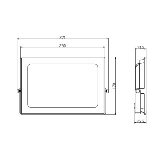 ECOLIGHT LED reflektor 50W + 10W - IP65 - studená biela - 6500K