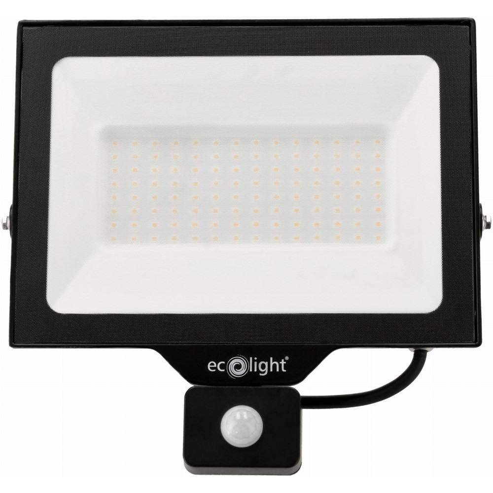 ECOLIGHT LED reflektor 150W 2v1 - neutrálna biela + čidlo pohybu