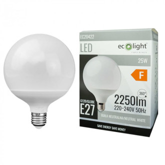 LED žiarovka G120 - E27 - 25W - neutrálna biela