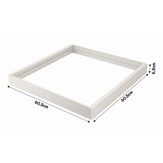 Prisadený rámček pre LED panely 60x60, plastový, 65mm