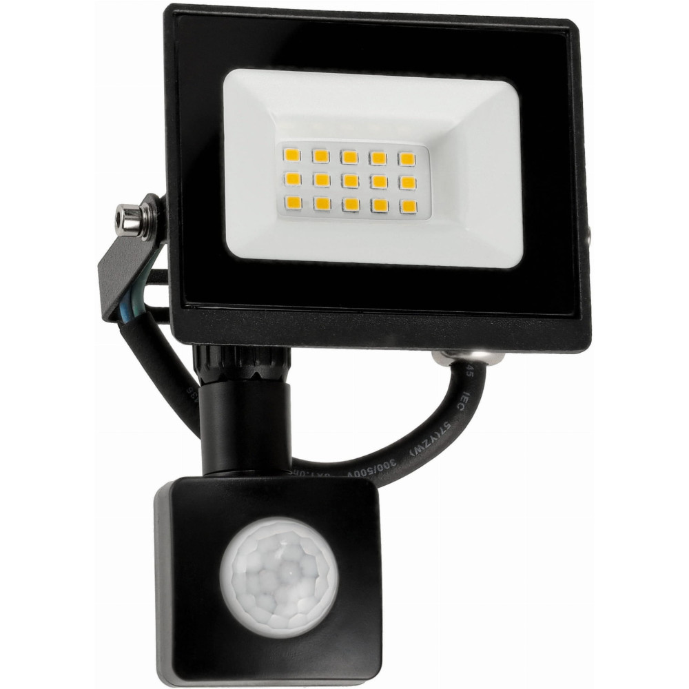 LED reflektor 10W - 2v1 - PIR - studená biela