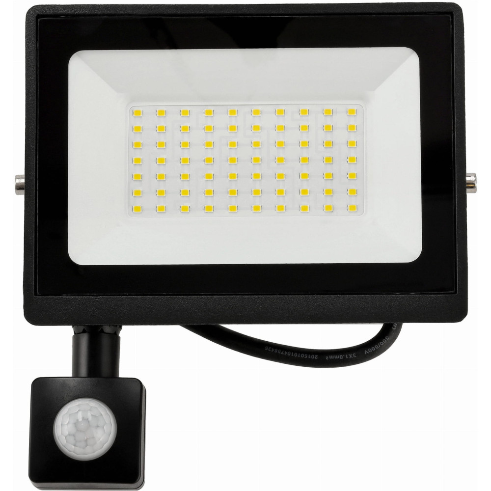 LED reflektor 50W - PIR - 2v1 - neutrálna biela