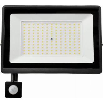 LED reflektor 100W - PIR senzor pohybu - studená biela