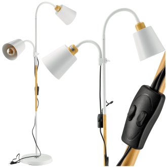 Stojacia LED lampa 2xE27 biela