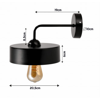 Nástenná lampa 1x E27 MEDIUM CUP