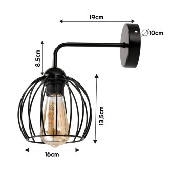 Nástenné svietidlo 1x E27 WIRE BALL