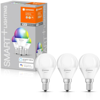 3PAK LED žiarovka E14 P45 5W 470lm CCT RGB LEDVANCE SMART+ WiFi Stmievateľná