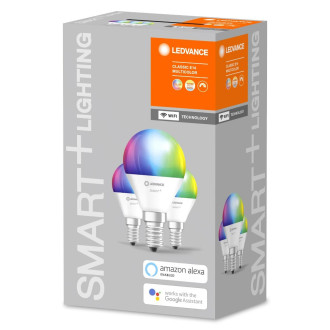 3PAK LED žiarovka E14 P45 5W 470lm CCT RGB LEDVANCE SMART+ WiFi Stmievateľná