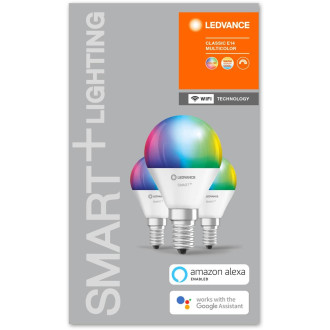 3PAK LED žiarovka E14 P45 5W 470lm CCT RGB LEDVANCE SMART+ WiFi Stmievateľná