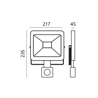 LED reflektor so senzorom pohybu  50W 4000lm 6000K IP44 LED2B KOBI MHC