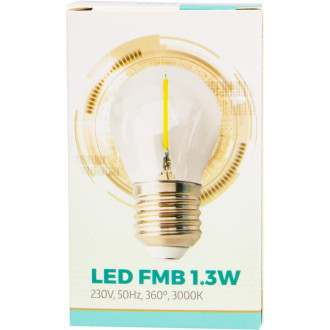 LED žiarovka E27 G45 1,3W 55lm 2700K Warm 360° KOBI Filament pre Girland