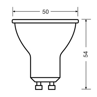 3PAK LED žiarovka GU10 6,9W  80W 575lm 2700K Warm 60° OSRAM VALUE